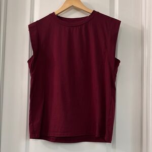 NWOT Sleeveless Burgundy Tank Top